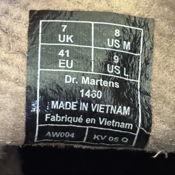 Dr. Martens Black and Gray Combat Boots - Picture 8 of 11